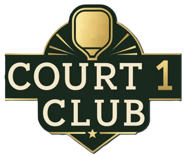Court 1 Club logo - premier indoor pickleball courts in Toronto GTA with 24/7 climate-controlled access